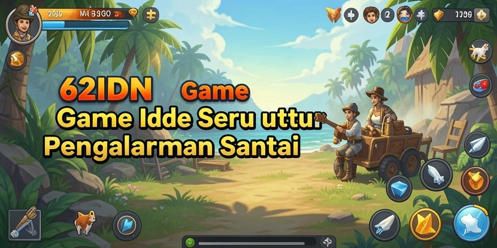 Screenshot gameplay 62IDN yang menunjukkan momen menghasilkan sumber daya.