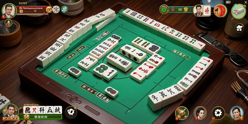Gameplay seru HOKIHOKI yang menampilkan papan Mahjong.