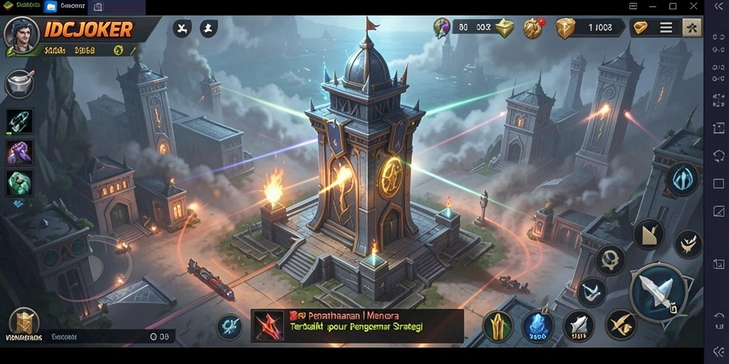 Tangkapan layar menunjukkan aksi seru gameplay Tower Defense.