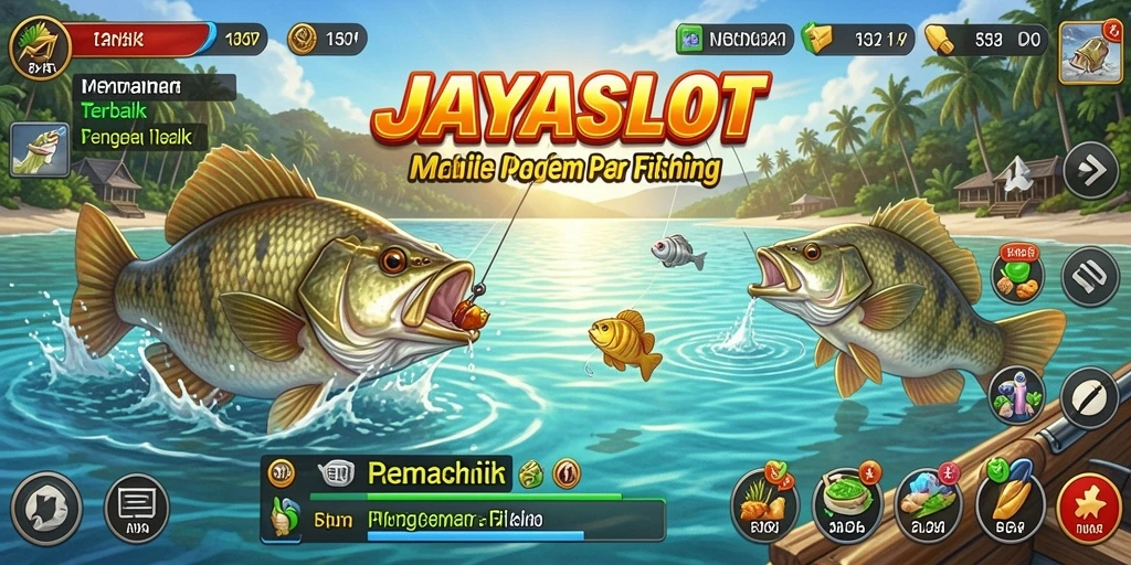 Tampilan menarik dari gameplay memancing di JAYASLOT.