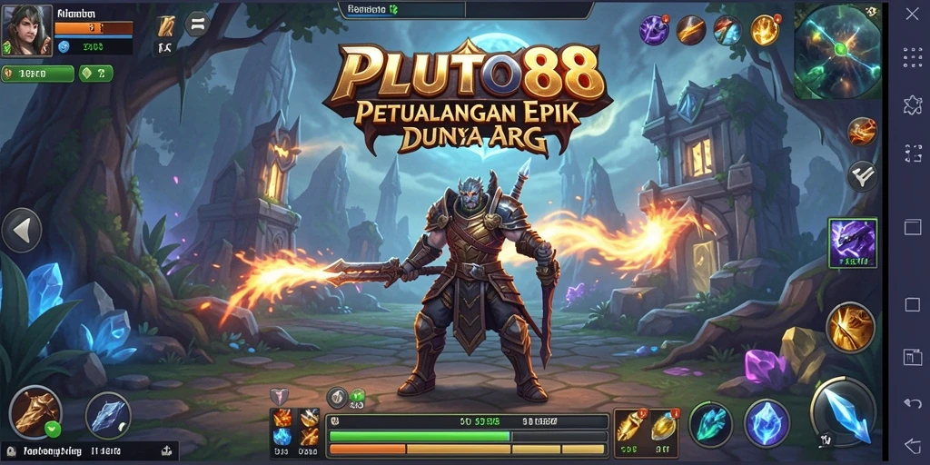Tampilan mendebarkan gameplay ARPG dalam PLUTO88.