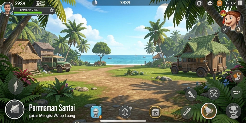 Tampak gameplay S9S9 dengan warna cerah dan karakter menarik.