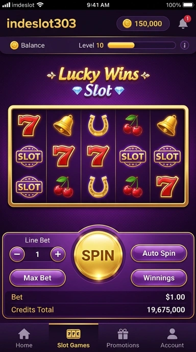 Tampilan aplikasi yang sederhana dan intuitif di indeslot303.
